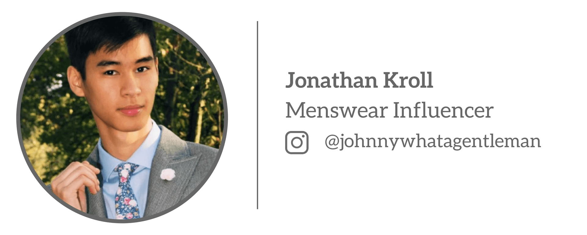 Jonathan Kroll - Menswear Influencer “Các màu sắc”